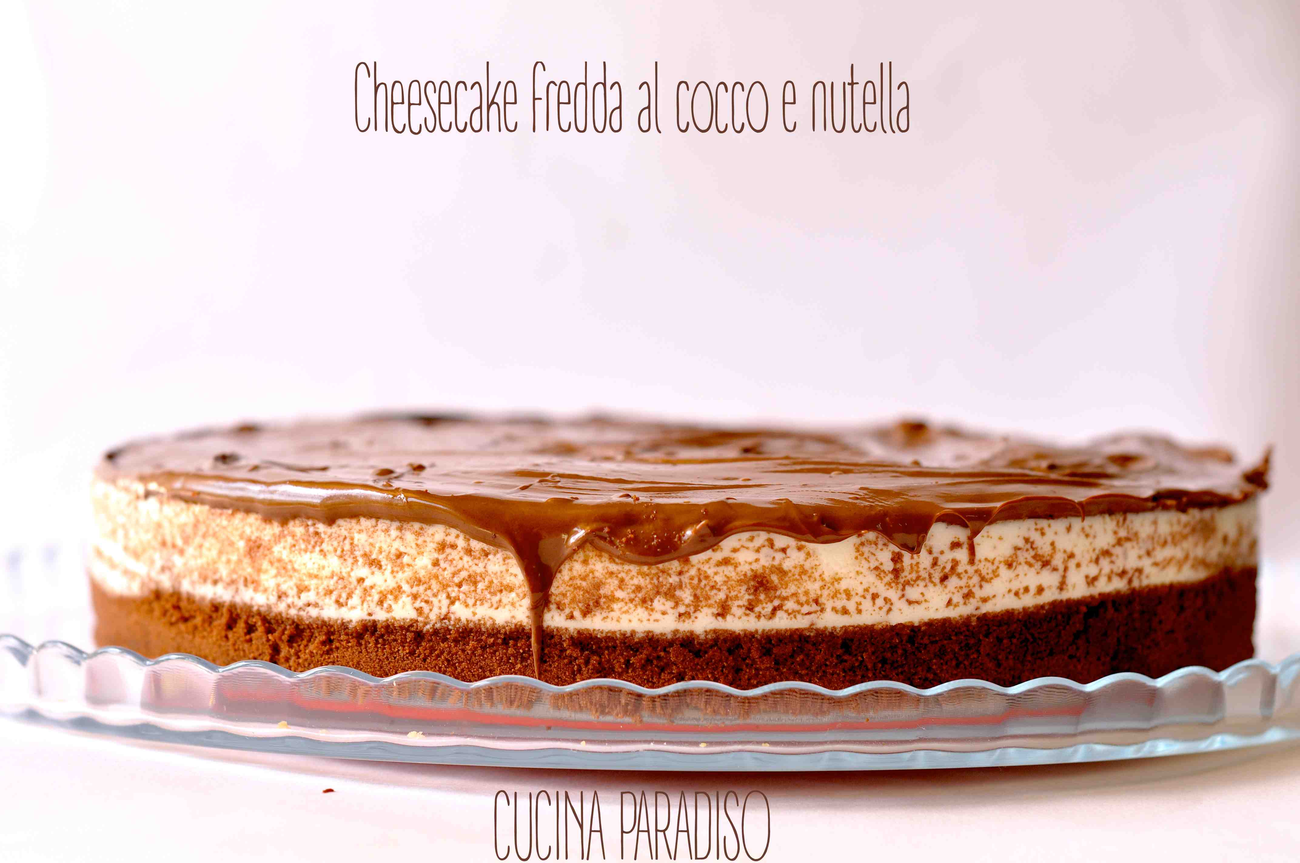 Cheesecake fredda cocco e nutella
