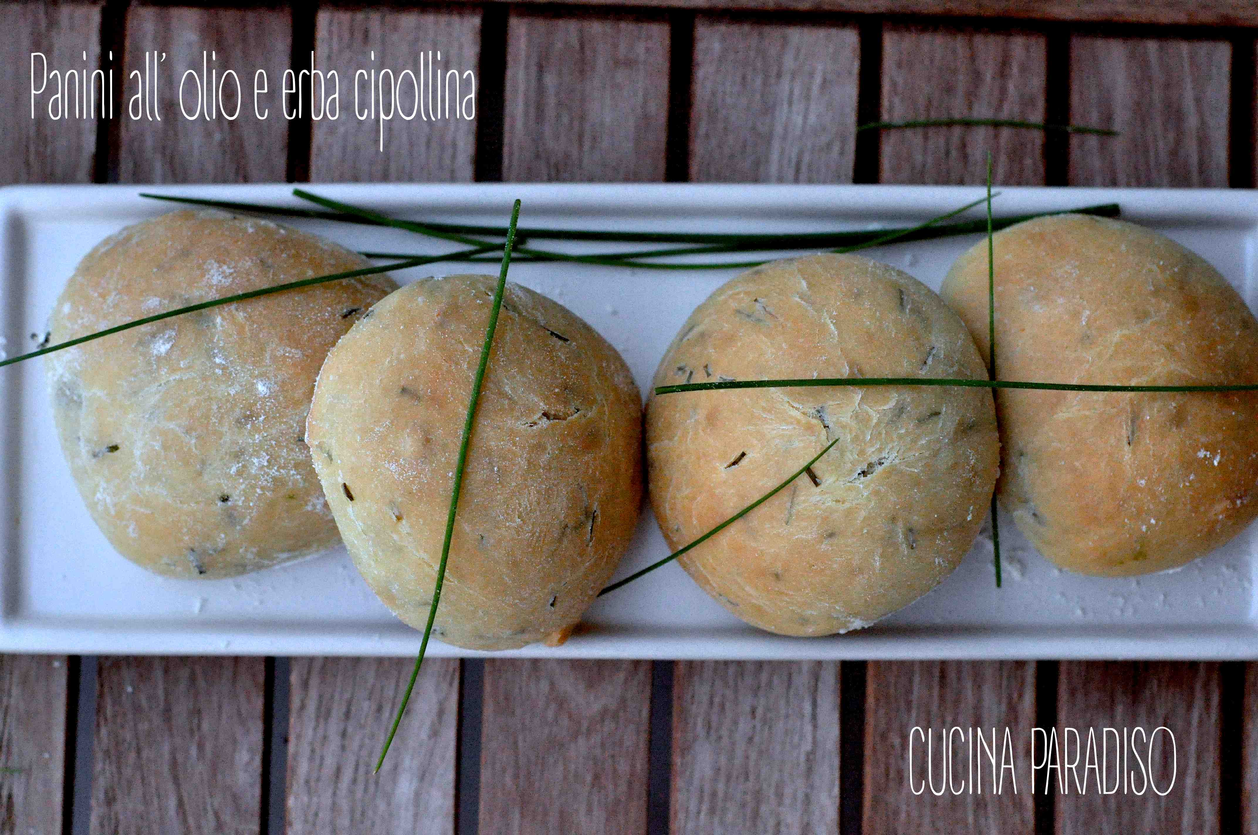 Panini All Olio E Erba Cipollina Con Lievito Madre