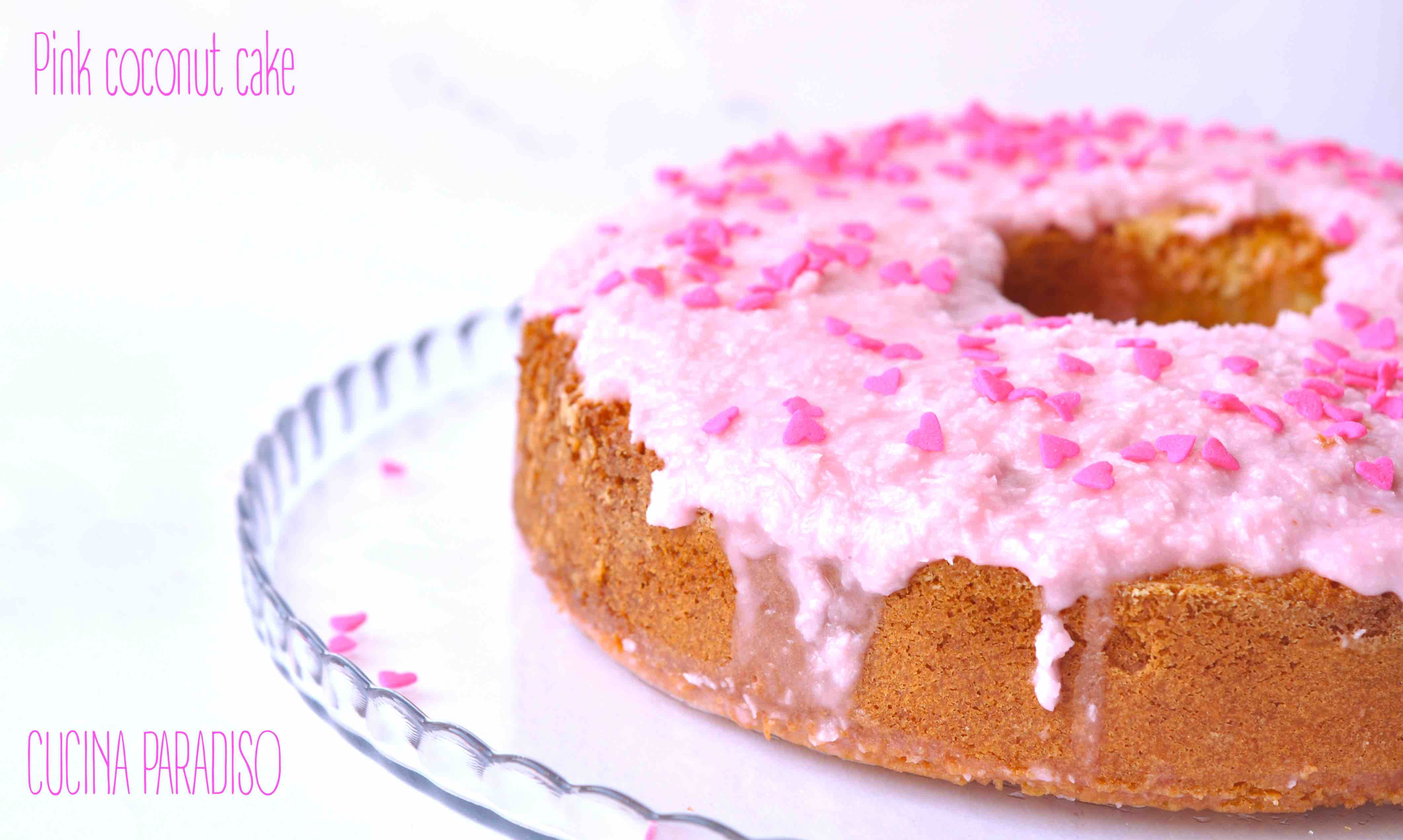 Pink coconut cake