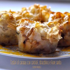 Cestini di carasau con carciofi, stracchino e fiore sardo2